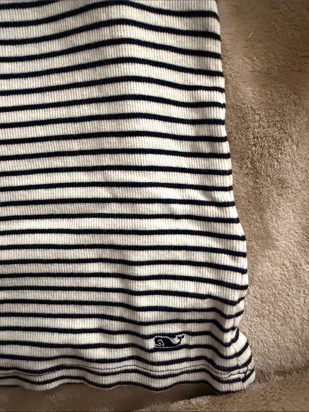 Vineyard Vines Navy & White Striped Ribbed Tank - Picture 4 of 8